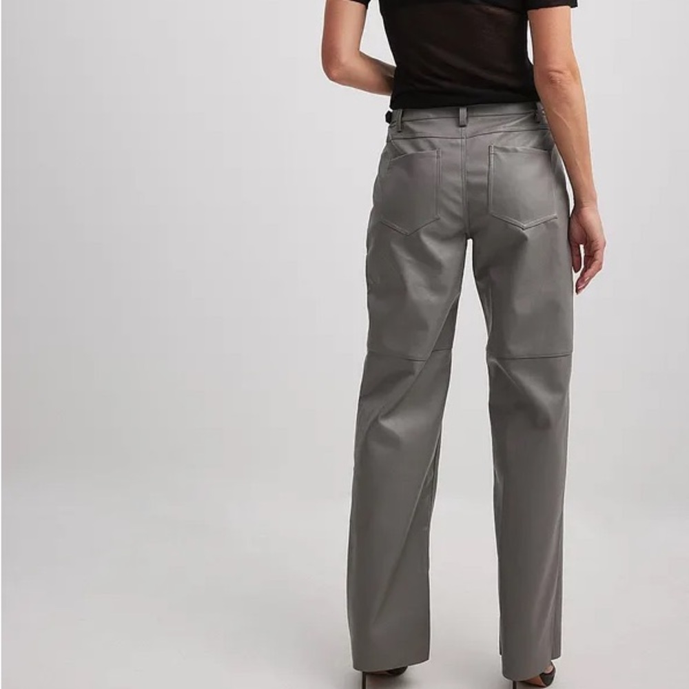 NAKD / NA-KD faux PU leather straight leg pants - Picture 2 of 5